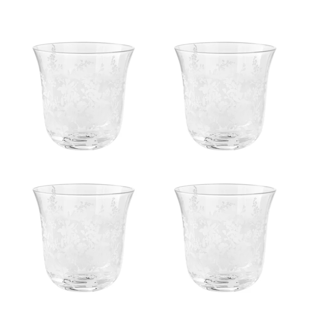 💜 New 4 Pack The Pioneer Woman Daisy 12oz  Glass Tumbler Set